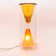 Vintage Oluce Nerolia Table Lamp in Clear and Orange Glass, Italian Design