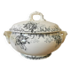 Old HC soup tureen, iron earth