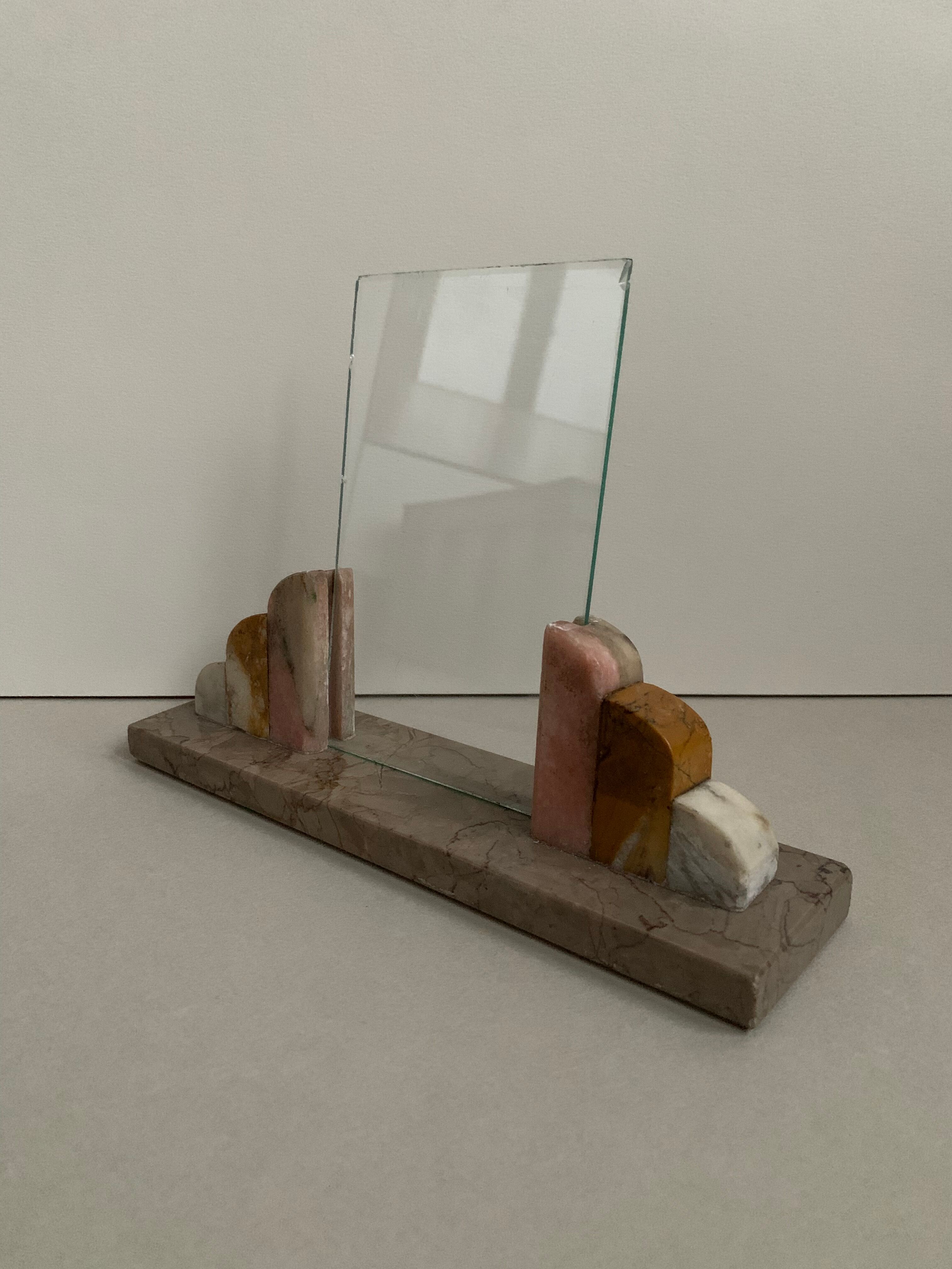 Old Art Deco marble photo holder