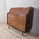 Vintage 1960s wooden secretaire sideboard design G.Frattini for Bernini