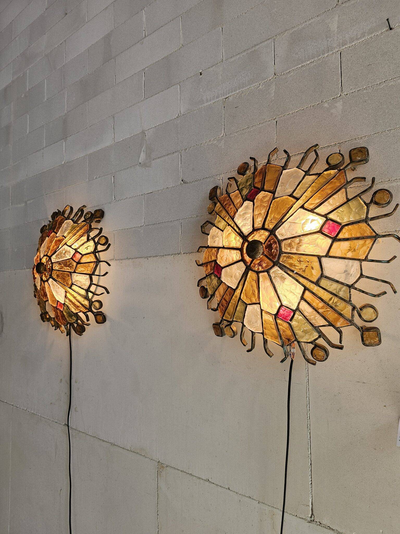 Set of wall lamps by Albano Poli for Poliarte