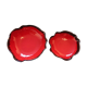 2 red glazed terracotta dishes