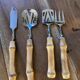 Bamboo and stainless steel mignardises service