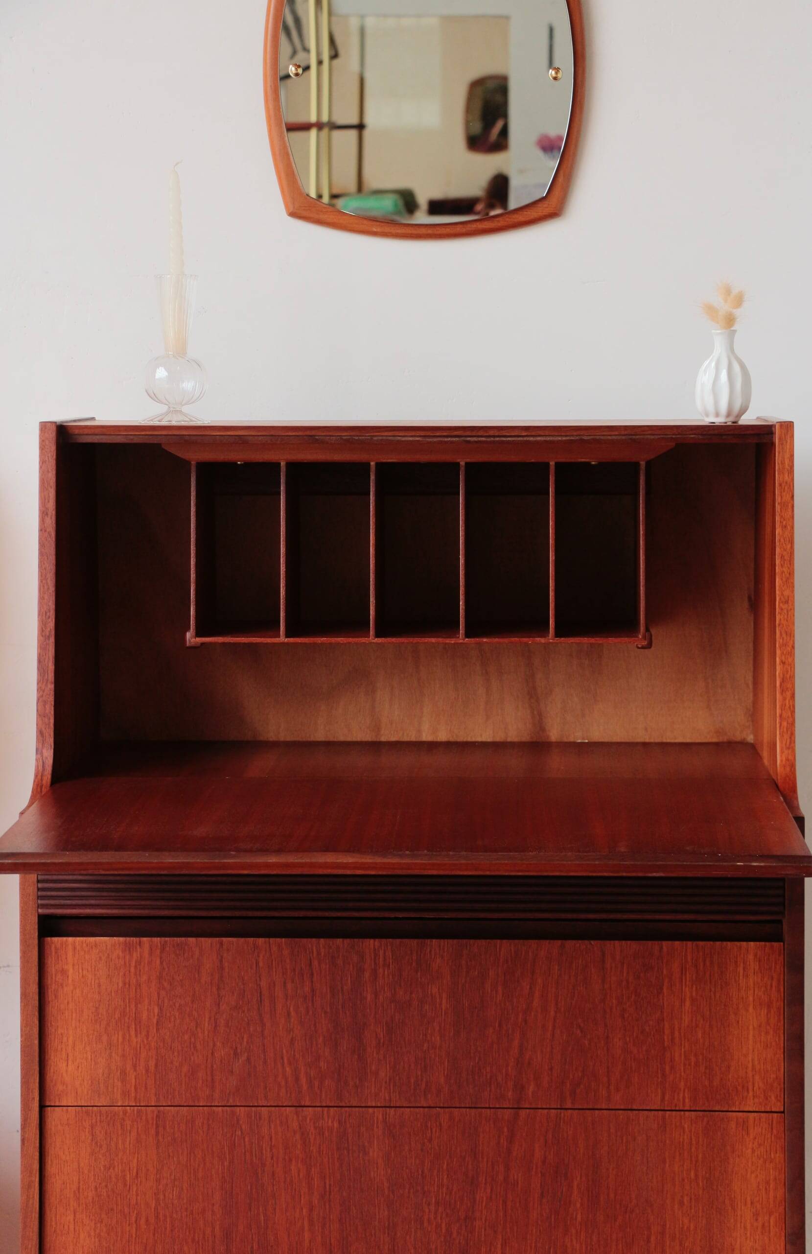 Vintage teak desk by Elliots of Newbury – 1960s design