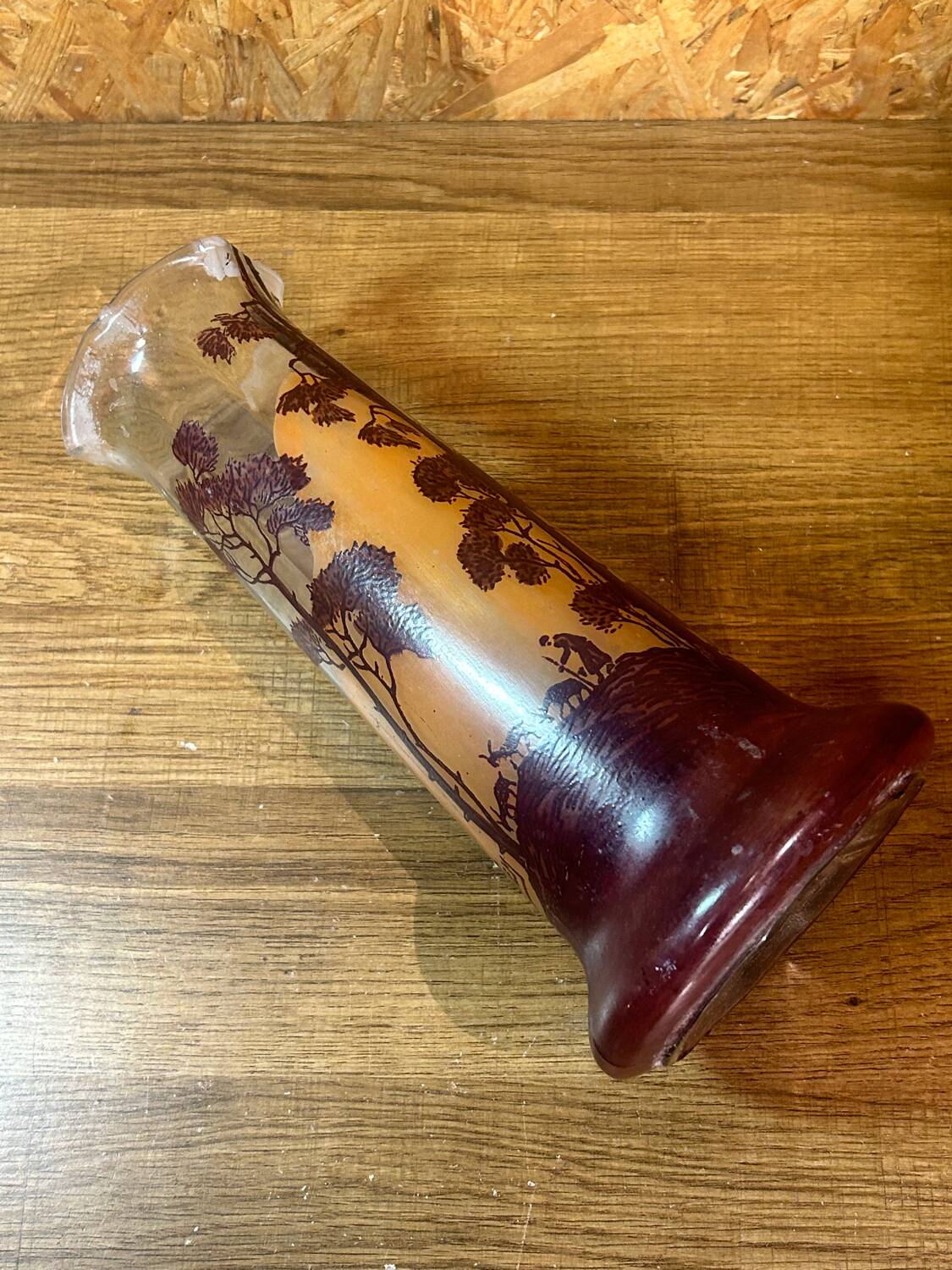 Old vase signed jem joseph mûre hand painted student of legras shepherdess decor