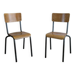 paire de chaises d’école