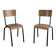 Paire de chaises d’école vintage années 50 esprit Jacques Hitier