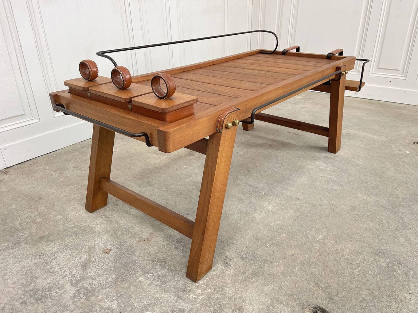 50s coffee table by Jacques Adnet