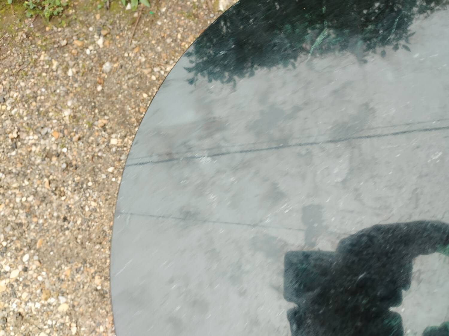 Antique Empire style pedestal table with marble top