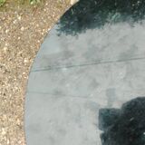 Antique Empire style pedestal table with marble top