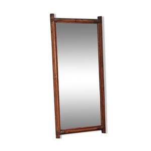 miroir en rotin et bambou