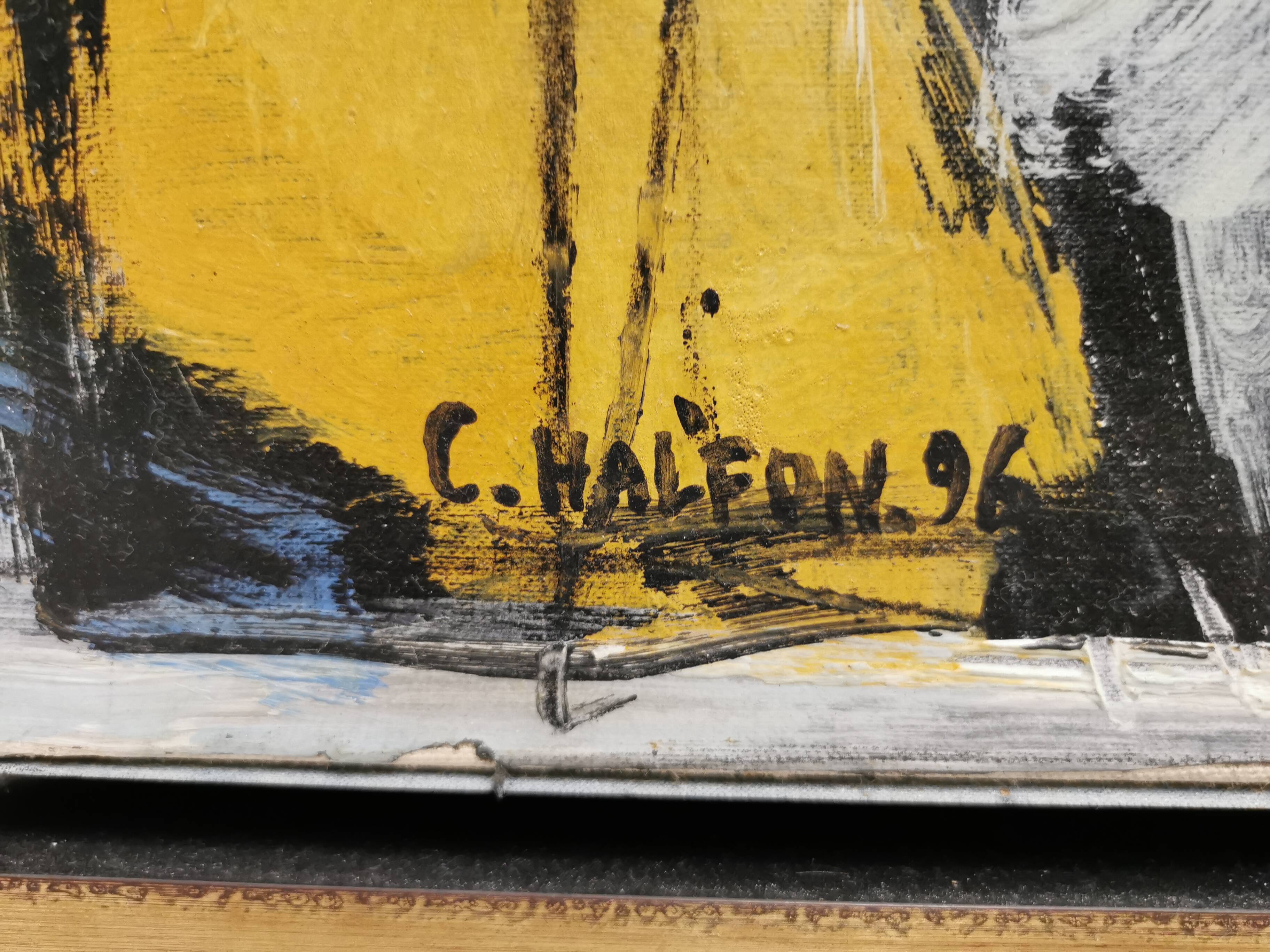 Painting / Modern, Contemporary art signed C. HALFON 96
