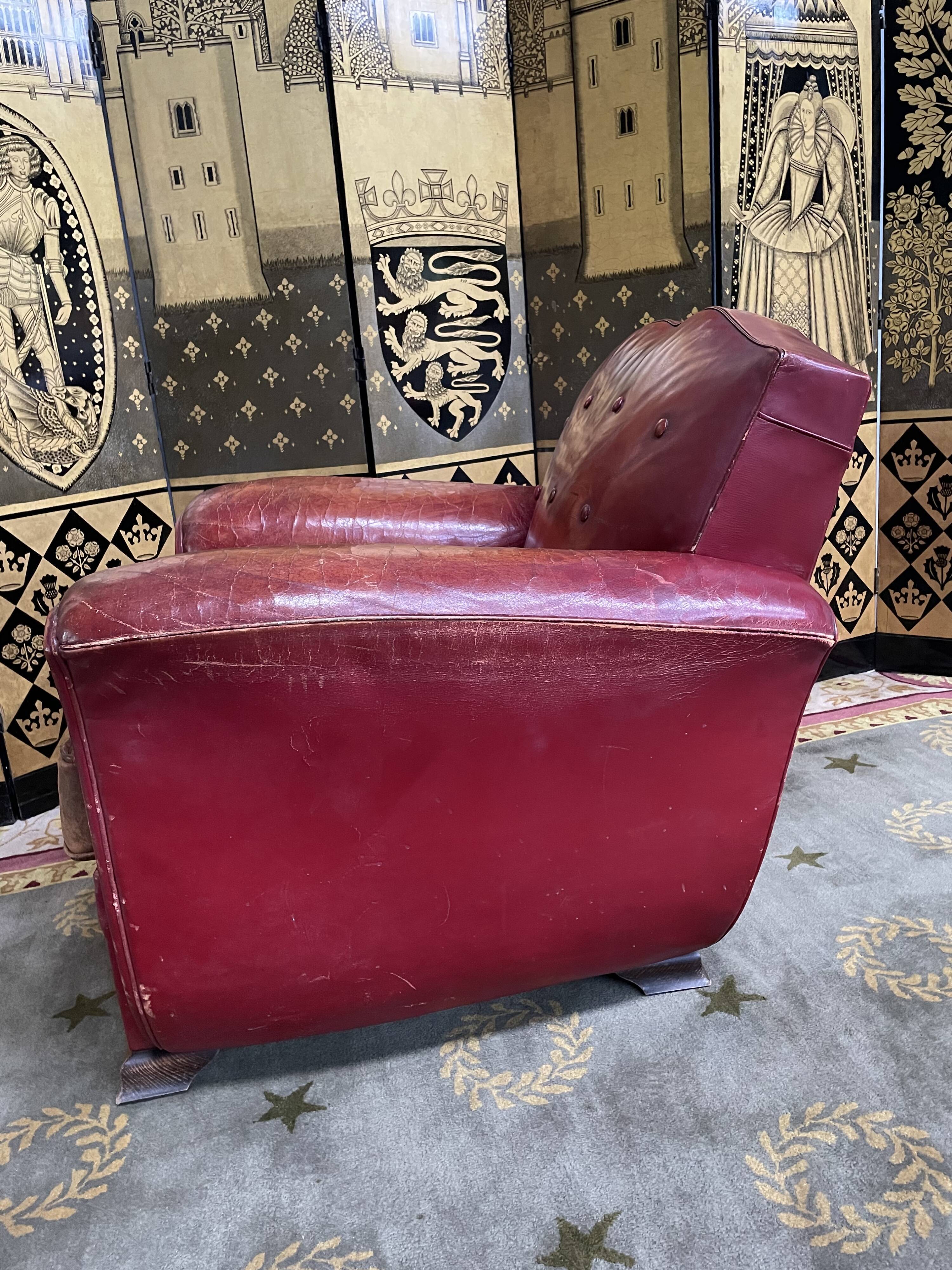 Fauteuil club époque Art Déco