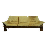 1970s Three Seater leather Sofa , Brazil