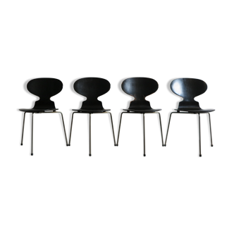 Set of 4 chairs by Arne Jacobsen for Fritz Hansen 1950