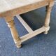 Renovated extendable farmhouse dining table made of solid raw oak from the 1950s.