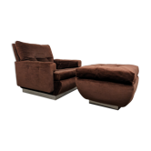 Armchair and its ottoman of the 60-70s