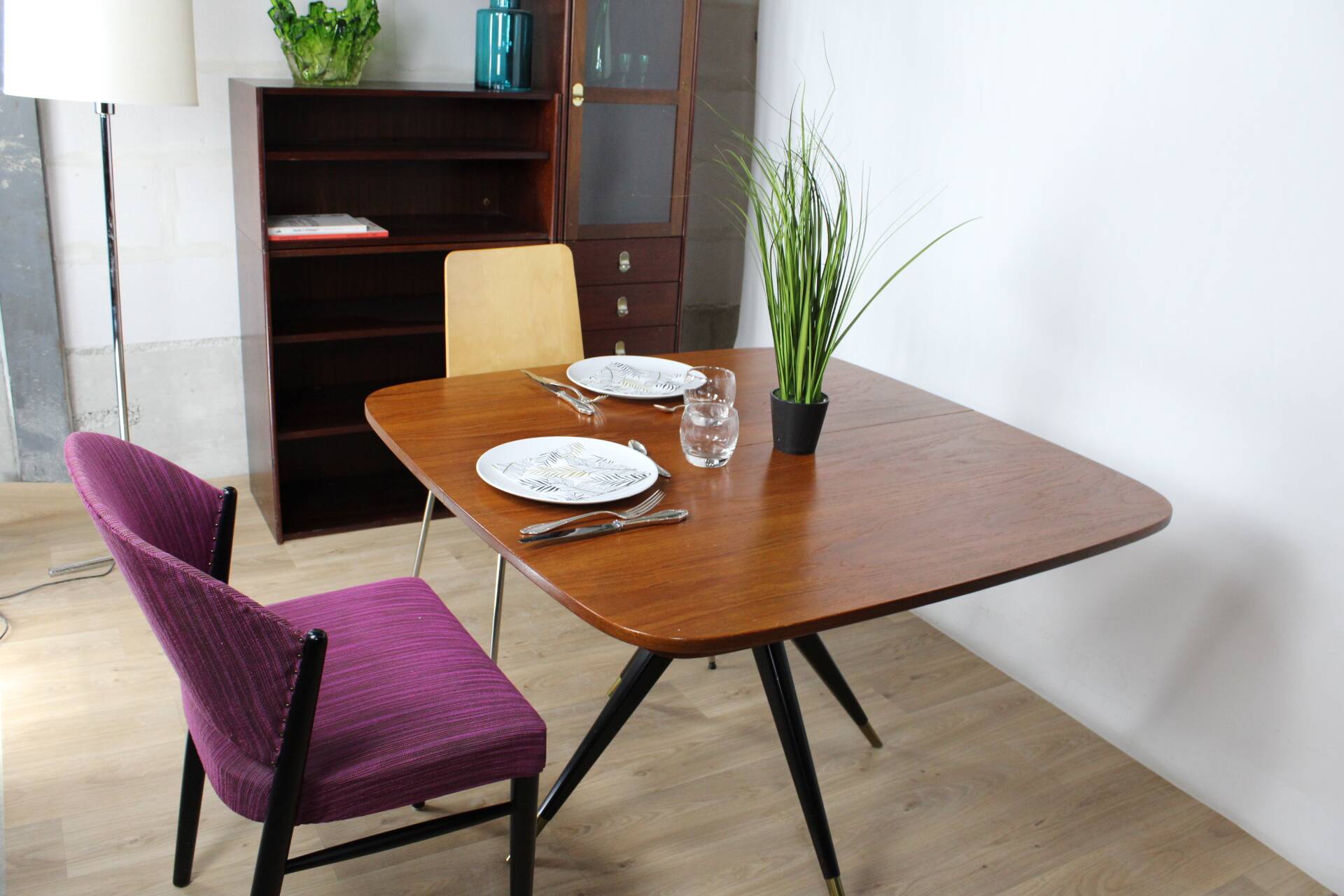 Vintage teak dining table by david rosen for norkompaniet 1950 sweden