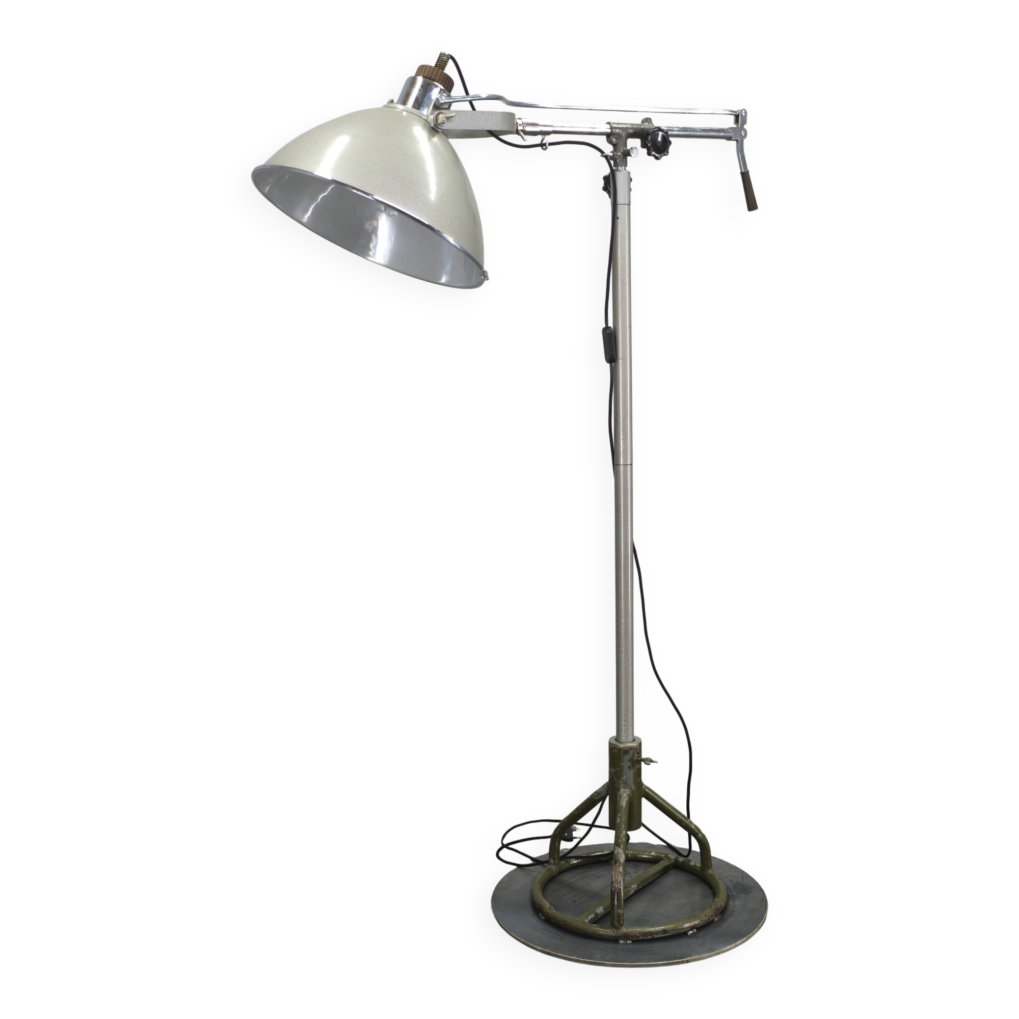 Czech Industrial Surgical Floor Lamp from Military Hospital, 1950s