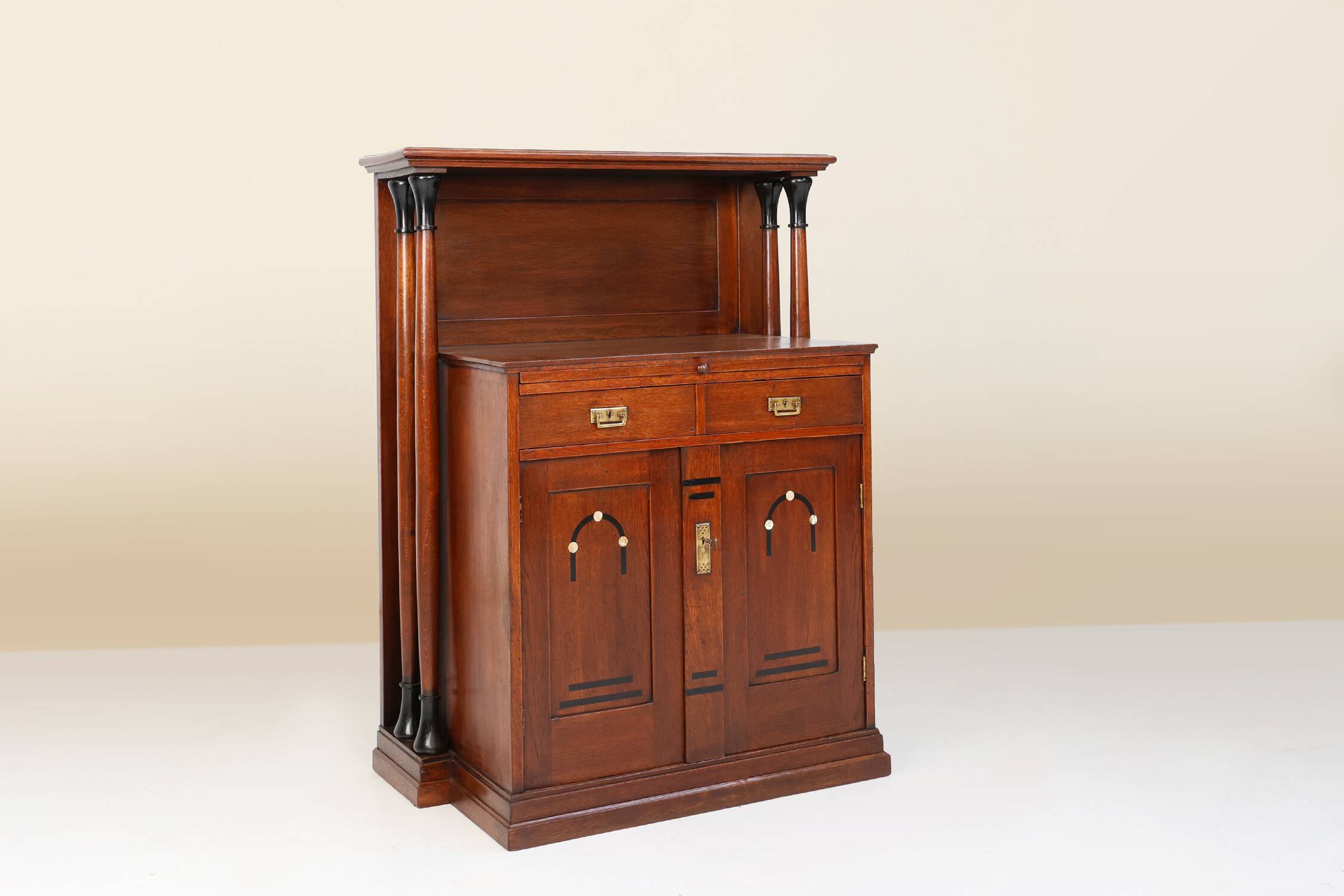 Secession high cabinet the Vienna Art Nouveau style, Austria ca. 1905
