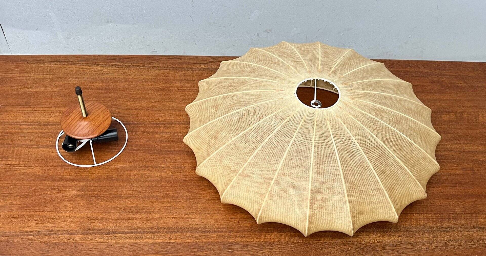 Modern mid-century Cocoon ceiling light by Friedel Wauer for Goldkant Leuchten, 1960s.