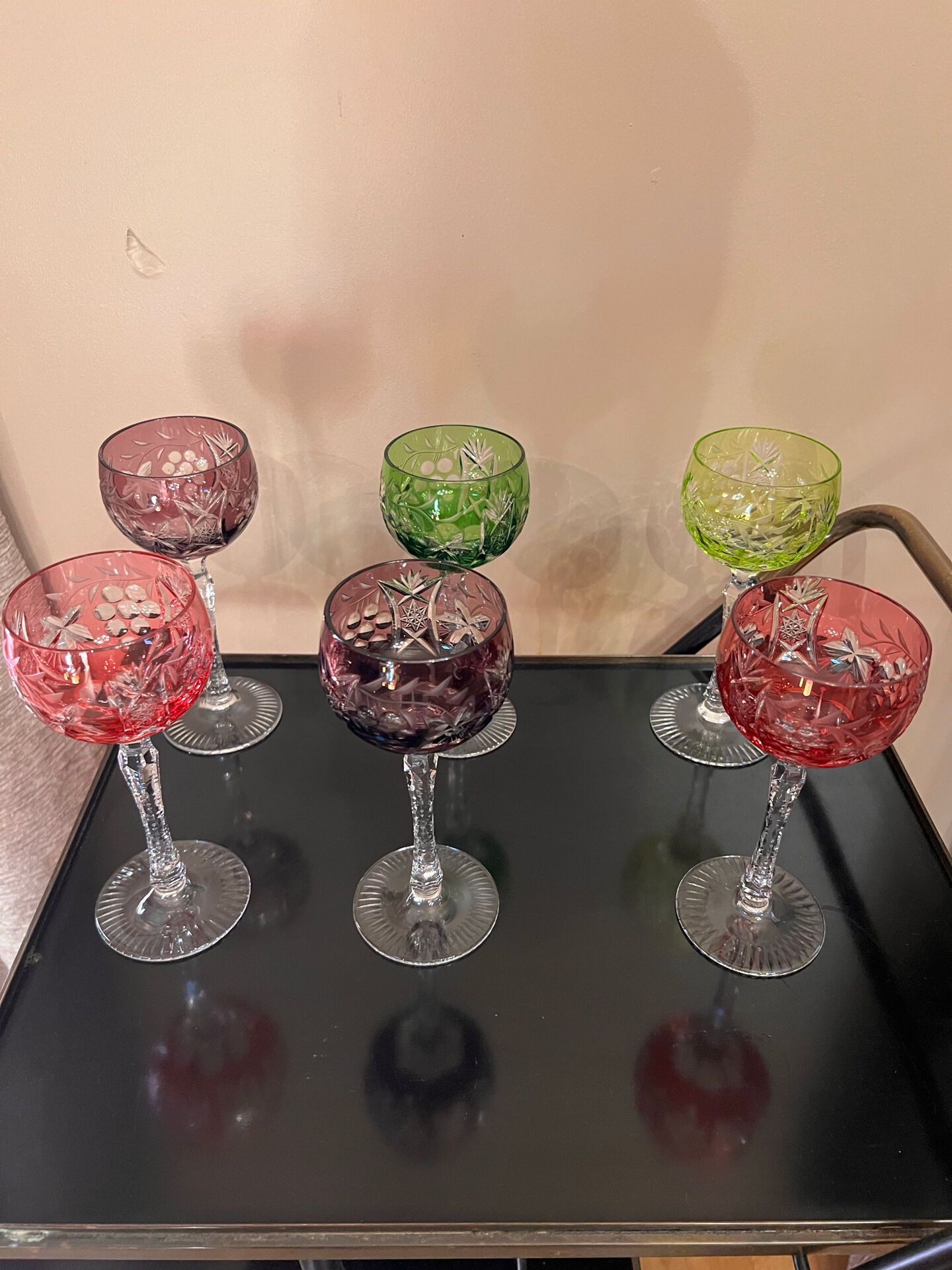 Service de verres à vin en cristal