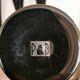 Service de 6 grandes flûtes vintage signées noires et argent