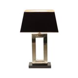 Lampe de table design Eichholtz Arlington en acier inoxydable avec base en granit 72 cm