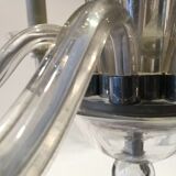 Lustre en verre de murano forme goutte ancien 6 branches vintage