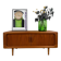 Sideboard bas Dyrlund avec portes escamotables en teck, Danemark 1960
