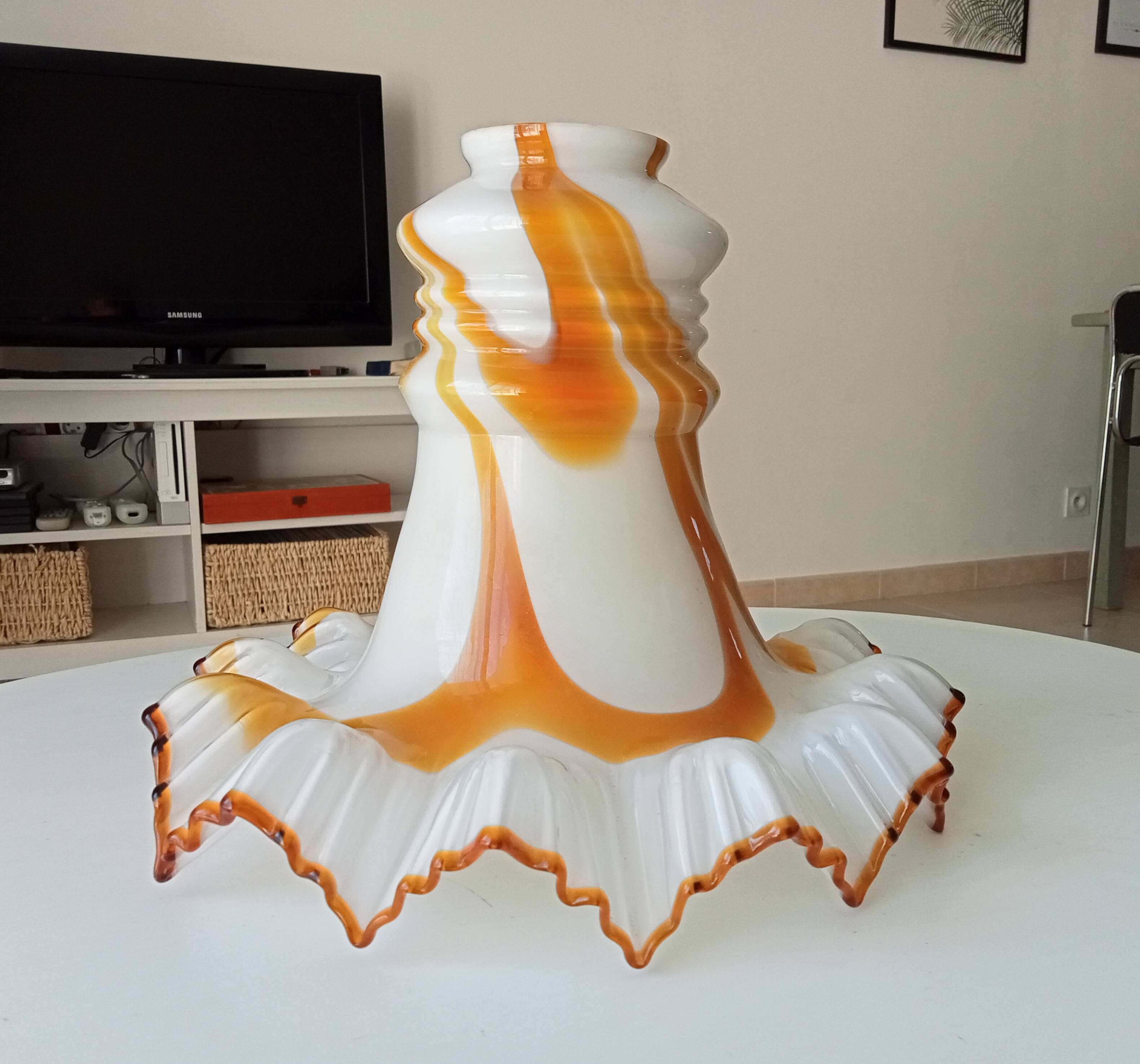 Lampshade Murano pendant light vintage 60s