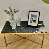 Brass and marble coffee table