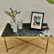 Table basse laiton et marbre