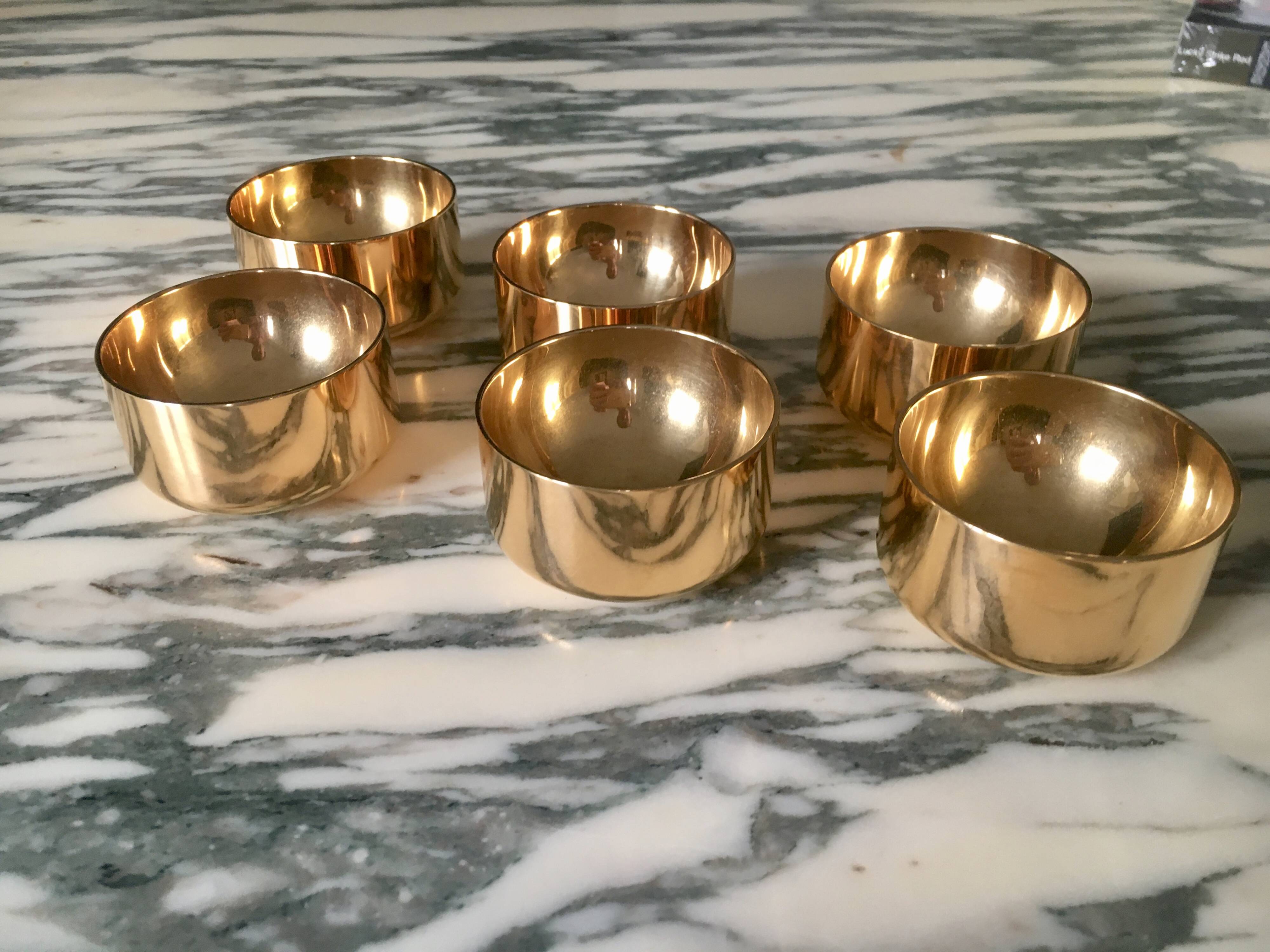 Pierre Forsell for skultuna. Sweden, 1970 gold-plated brass service