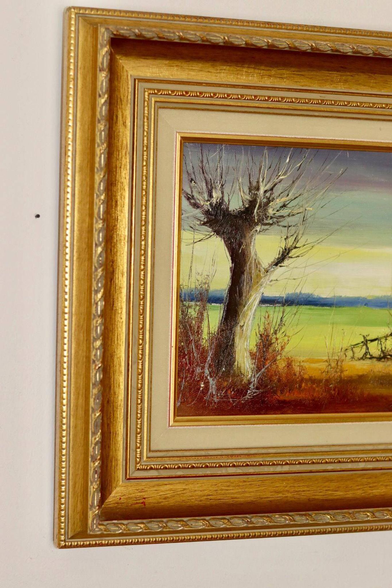 Original Swedish Mid-Century Oil on Panel" Nature" by Harry Petersen - Vintage and Framed