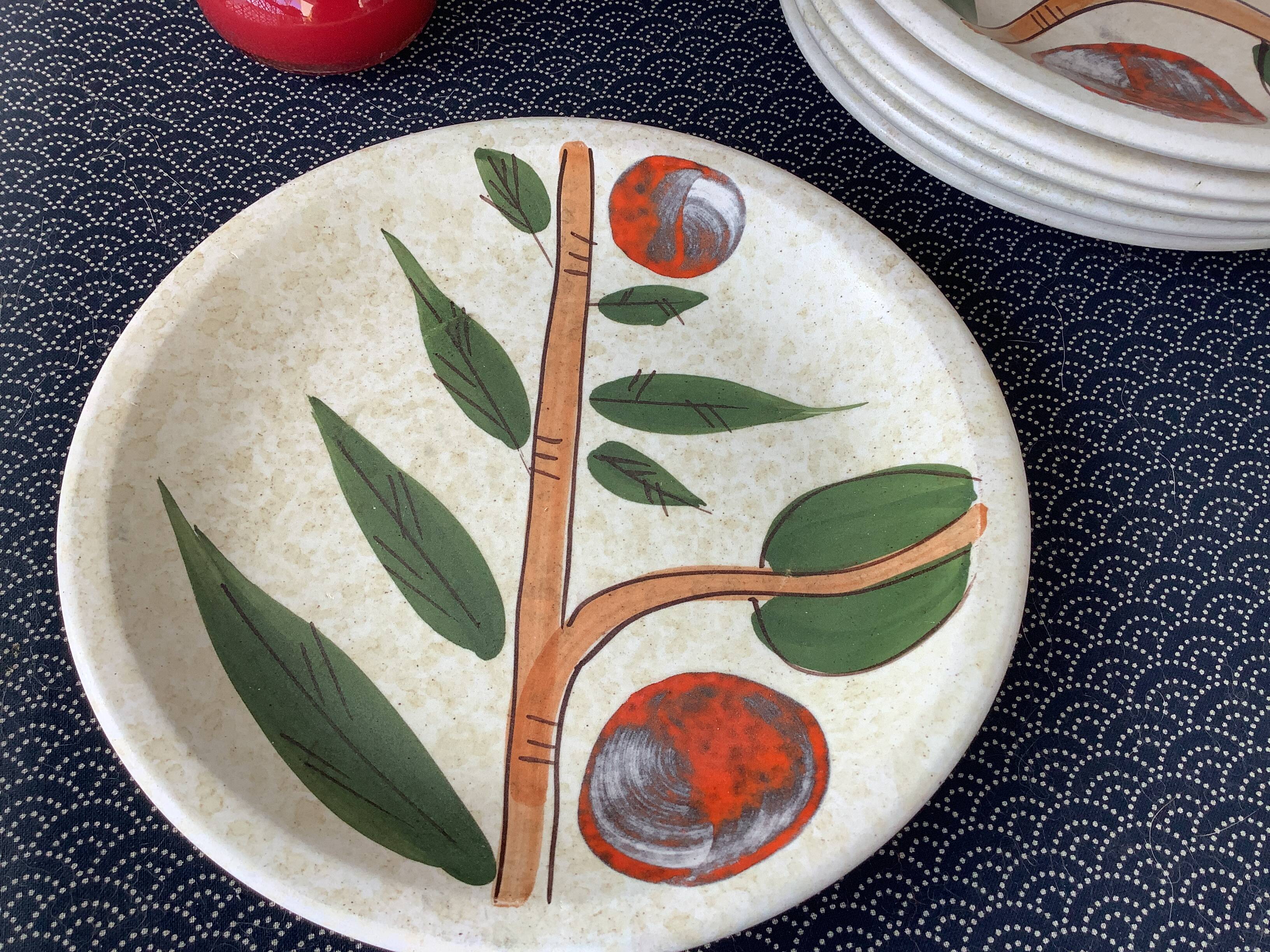 6 ceramic plates, Terragona model, San Marciano, Italy, 1970