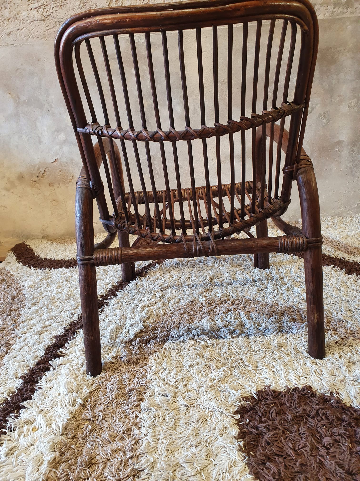 Vintage bamboo armchair 1960