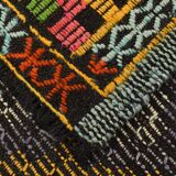 7x9 Yellow Green Handmade Wool Scandinavian Kilim Rug