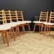 Set of 8 mid century dining table chairs vintage