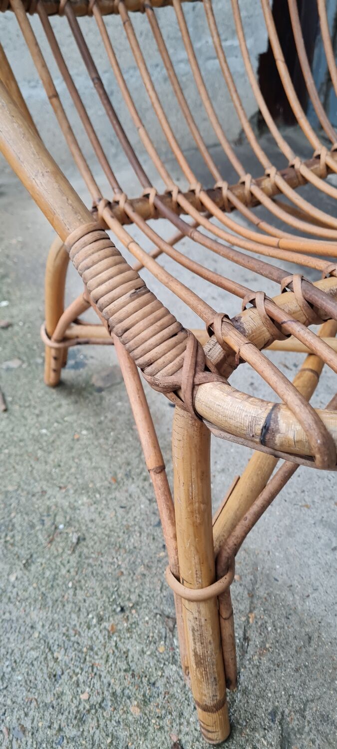 Rattan armchair 1960
