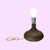 Beautiful Danish Ceramic Table Lamp - Ceramic Pottery from Scandinavia - Brown Ceramic Pottery Lamp