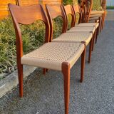4 Niels Otto Møller chairs model 71