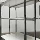 Vintage German folding service trolley with 3 shelves, 1970s.