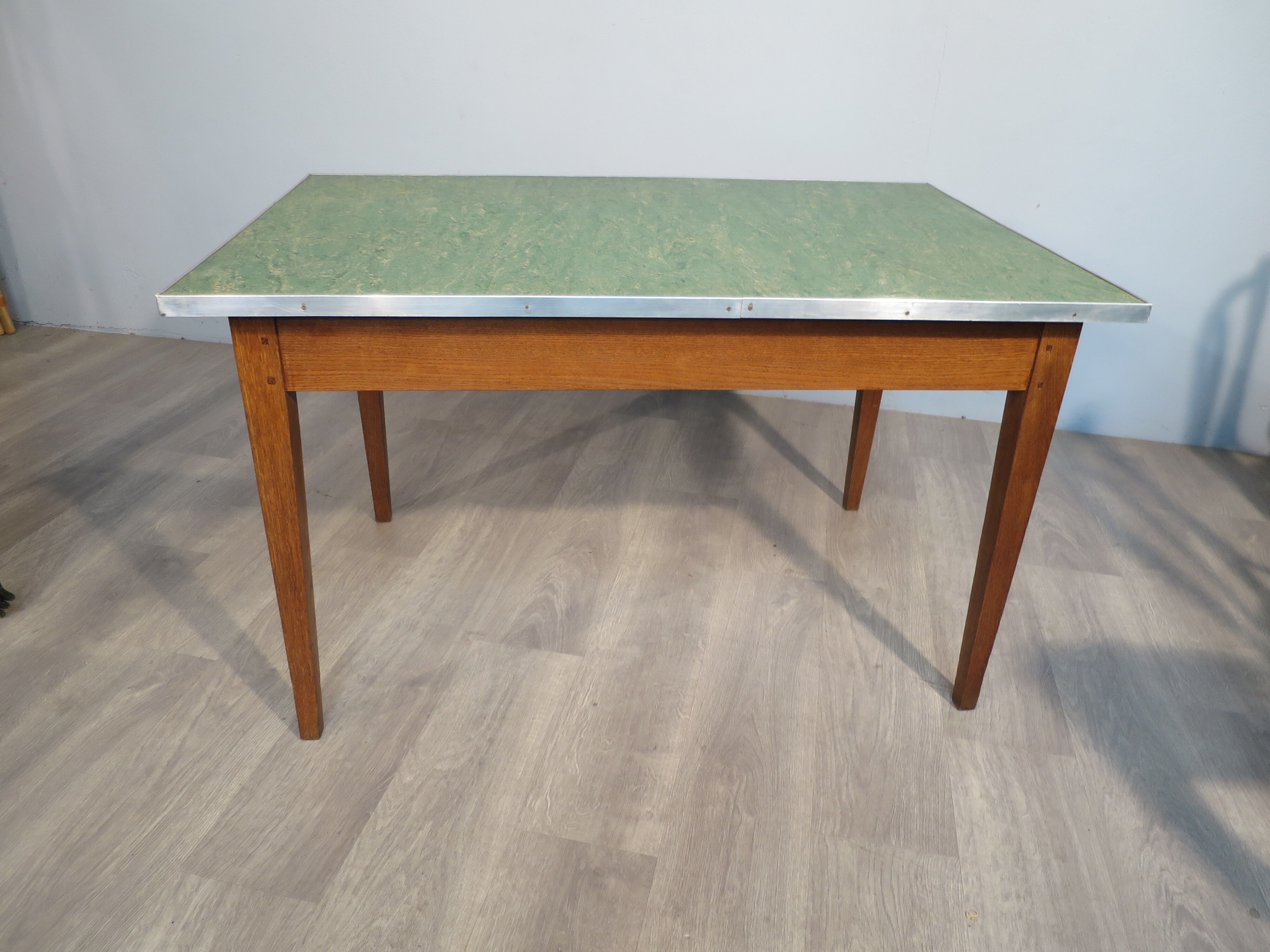 Oak and formica table, 50s