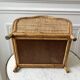Magazine holder / Pine hutch in rattan, bamboo and canning 70s
