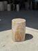 Small side table in white, grey, beige petrified wood H28 D18 - 3330