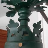 Lustre plafonnier verrerie en forme d'ogive