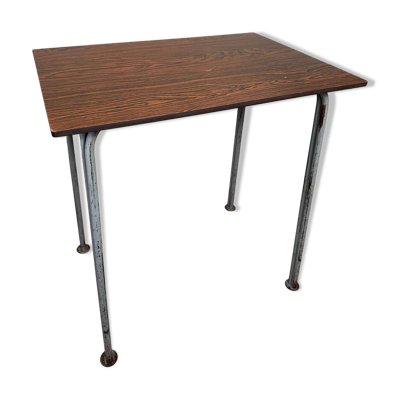 Table d'école industrielles vintage – acier et composite