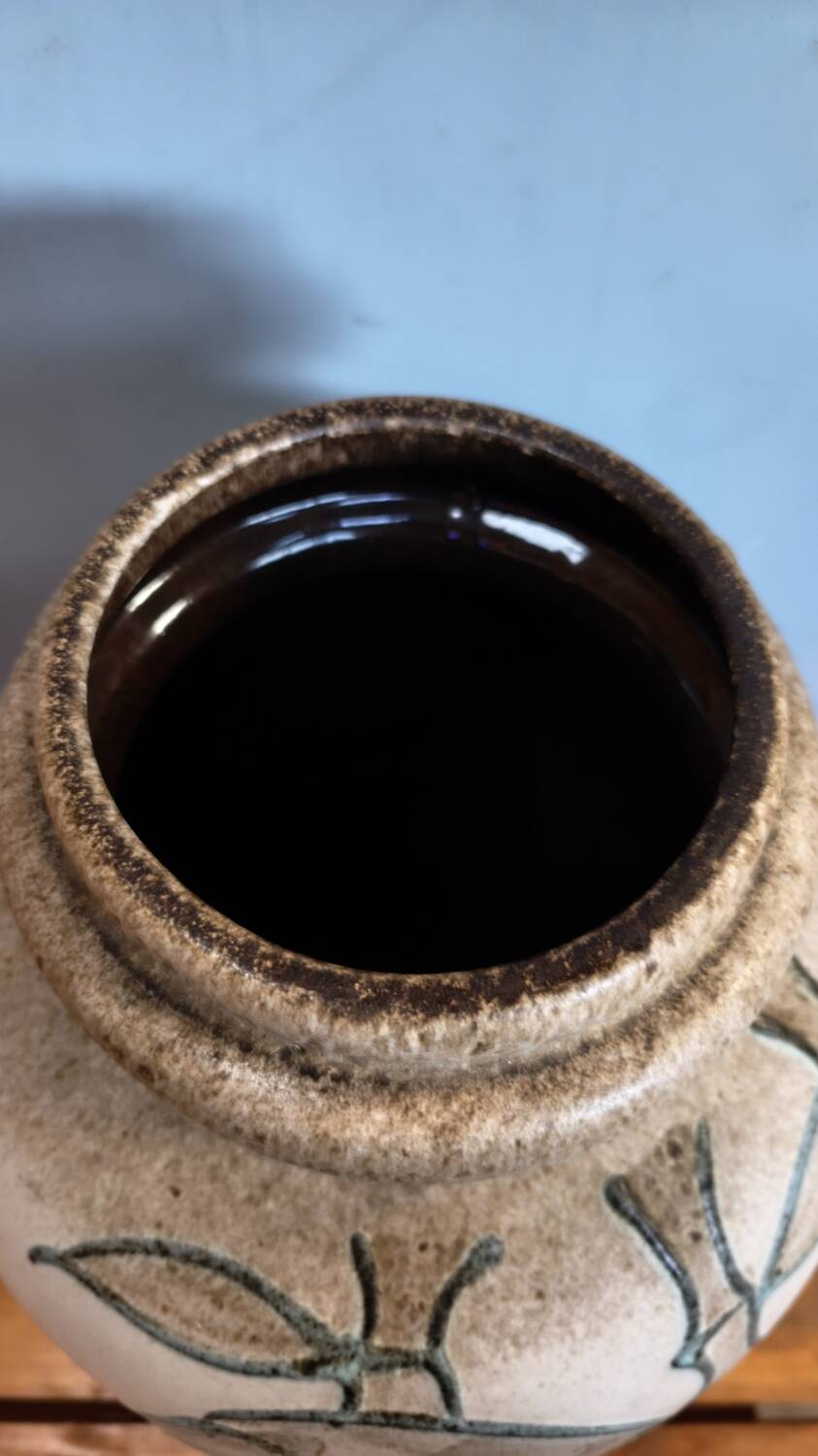 Vintage bamboo ceramic vase - West Germany