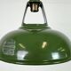 Suspension industrielle en émail vert de Coolicon, années 1950